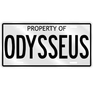  NEW  PROPERTY OF ODYSSEUS  LICENSE PLATE SIGN NAME