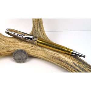 Diamondback Rattlesnake 303 British Rifle Cartridge Pen With a Gold 