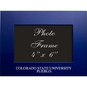 Colorado State University Pueblo   4x6 Brushed Metal Picture Frame 