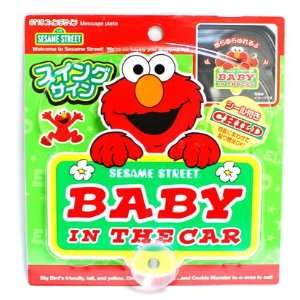  Sesame Street Baby In Car JDM Suction Cup Swing Sign Green 