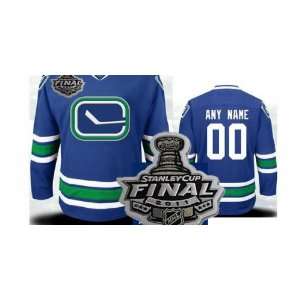 Vancouver Canucks Blank 3rd Blue Hockey Jersey NHL Authentic Jerseys 