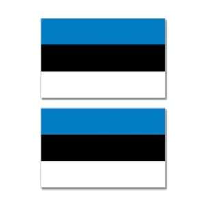 Estonia Country Flag   Sheet of 2   Window Bumper Stickers
