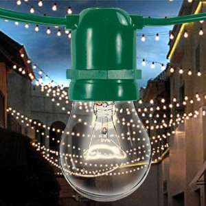  (50 Sockets)   Green Wire Commercial Duty Patio Christmas 