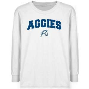  NCAA UC Davis Aggies Youth White Logo Arch T shirt 