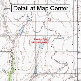   Topographic Quadrangle Map   Empire City, Oklahoma (Folded/Waterproof