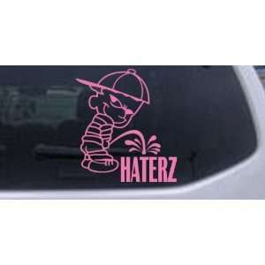 Pink 22in X 24.9in    Pee on Haterz Car Window Wall Laptop 