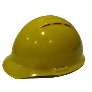   Vent Cap Style Hard Hat with Mega Ratchet, Yellow