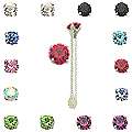   TINY Minty Lime crystal gem NOSE STUD RING PIN SOLID 925 SILVER