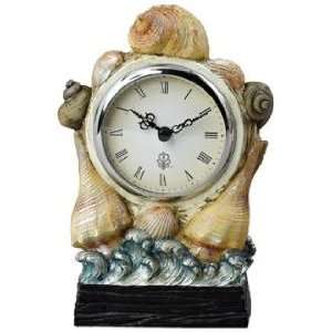  Sea Shell Carapace 7 1/2 High Clock