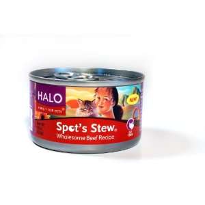 Halo Spots Stew Natural Cat Food, Wholesome Beef Recipe 