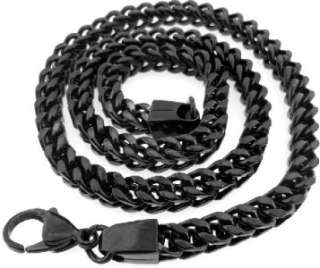 Stainless Steel Biker Jewelry Black Polished Curb Curban Chain 