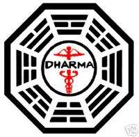 Lost Dharma Staff Medical station logo Custom T shirt  