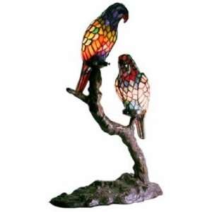 Exotic Birds Tiffany Style Table Lamp