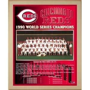 1990 Cinncinati Reds World Series Championship Team Photo Plaque (you 
