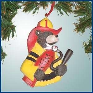   Ornaments   Black Bear Fireman   Personalized with Perfect Handwriting