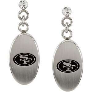  Stainless Steel San Francisco 49ers Logo Dangle Earrings 