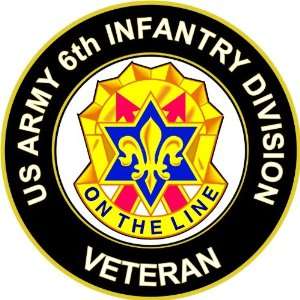  3.8 US Army 6th Infantry Division Unit Crest Veteran 