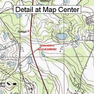  USGS Topographic Quadrangle Map   Statesboro, Georgia 