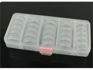 Bead Box Case Organizer 25 Clear Stackable Containers  