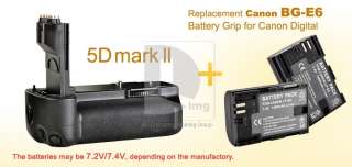 Battery Grip F Canon EOS 5D Mark II B7J BG E6 + 2LP E6  
