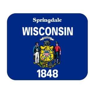  US State Flag   Springdale, Wisconsin (WI) Mouse Pad 