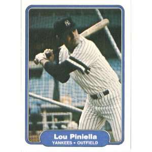  1982 Fleer # 48 Lou Piniella New York Yankees Baseball 
