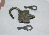 Unusual KEEN KUTTER Brass Lock Flat Key  