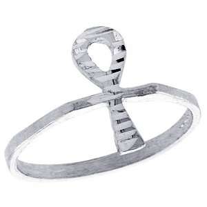   Diamond Cut Ankh Cross Ring For Women ( Size 6 to 9) Size 6 Jewelry