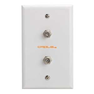   Coaxial F Connector Wall Plates for Cable TV, Satellite Electronics
