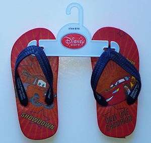 DISNEY CARS McQUEEN &MATER Flip Flops Beach Sandals NWT  