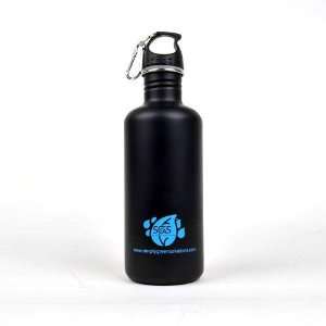 Stainless Steel Water Bottle Canteen 40oz.   Single Pack   Matte Black 