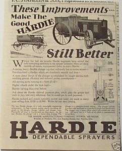 1929 HARDIE DEPENDABLE SPRAYERSHUDSON, MICHIGAN AD.  