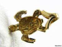 Sea Turtles 7 Linked Bracelet   10k Solid Gold Lobster Clasp Detail 