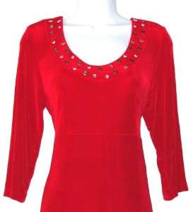 NWT Slinky Brand Spotted Chameleon Tunic & Pants RED/M  