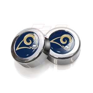 St. Louis Rams License Plate, Frame Chrome Screw Covers