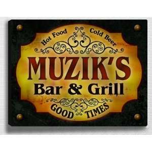  Muziks Bar & Grill 14 x 11 Collectible Stretched 