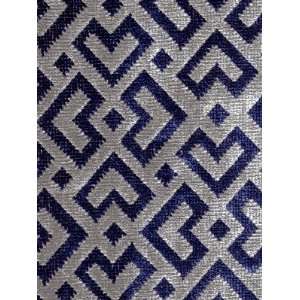  Scalamandre Raff   Blue and Grey Fabric