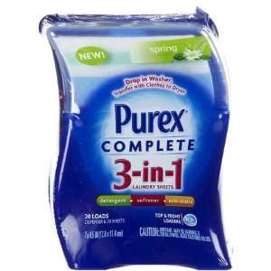  Purex Complete 3 in 1 Laundry Sheets Spring Oasis 20 ct 