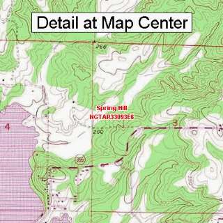 USGS Topographic Quadrangle Map   Spring Hill, Arkansas (Folded 