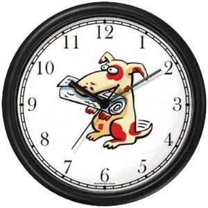  Dog Fetching Newspaper Dog Wall Clock by WatchBuddy 