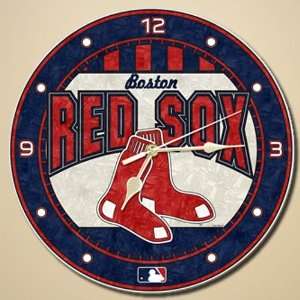  Boston Red Sox 12 Art Glass Wall Clock
