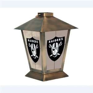   Raiders NFL Glass & Metal Candle Lantern (11)