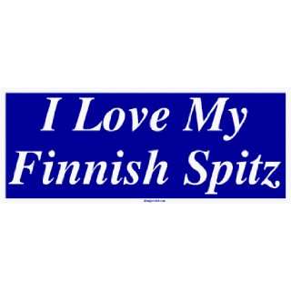  I Love My Finnish Spitz Bumper Sticker Automotive