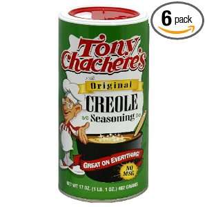 Tony Chacheres, Original Creole Seasoning, 17 Ounce (Pack of 6)