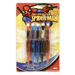  Spiderman 5pk Mini Mechanical Pencil with Soft Grip for Age 3 