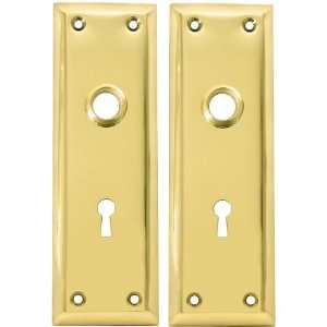  Pair of Brass Plated New York Style Back Plates With 