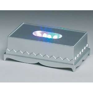  Merchandise Display Base, LED Lighted, Silver, Color Changing 