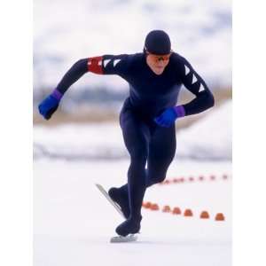  Male Speed Skater in Action at the Start Photographic 