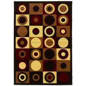 Home Fashions Design Charbel Brown Target Pattern Contemporary Rug 
