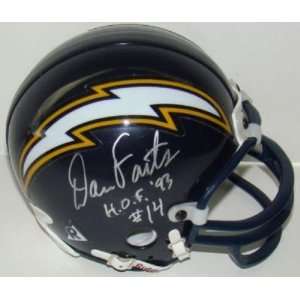   HOF 93 Signed CHARGERS Mini Helmet JSA   Autographed NFL Mini Helmets